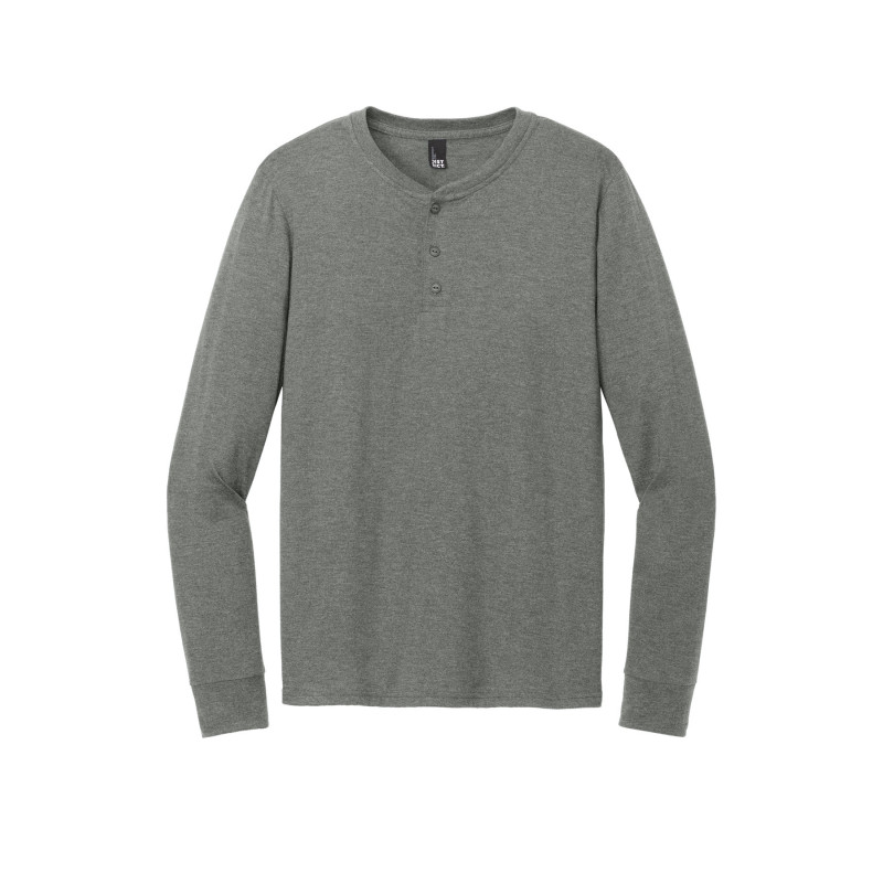 District Perfect Tri Long Sleeve Henley DT145