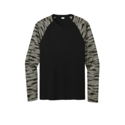 Sport-Tek Drift Camo Colorblock Long Sleeve Tee ST376LS