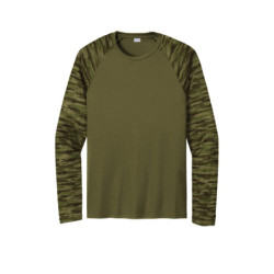 Sport-Tek Drift Camo Colorblock Long Sleeve Tee ST376LS