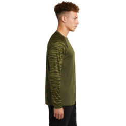 Sport-Tek Drift Camo Colorblock Long Sleeve Tee ST376LS