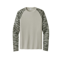 Sport-Tek Drift Camo Colorblock Long Sleeve Tee ST376LS