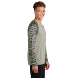 Sport-Tek Drift Camo Colorblock Long Sleeve Tee ST376LS