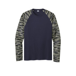 Sport-Tek Drift Camo Colorblock Long Sleeve Tee ST376LS