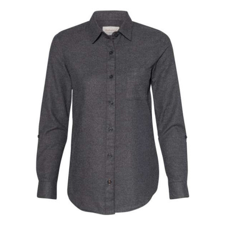Women’s Vintage Brushed Flannel Solid Shirt