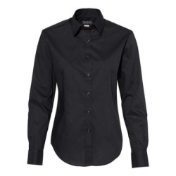 Women's Cotton/Poly Solid Point Collar Shirt