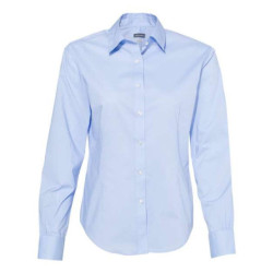 Women's Cotton/Poly Solid Point Collar Shirt