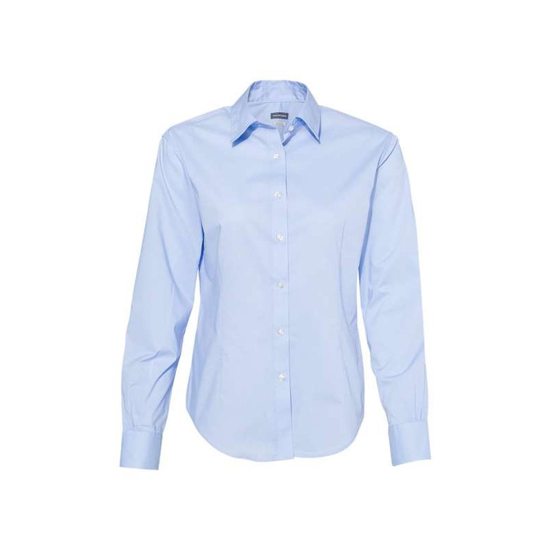 Women's Cotton/Poly Solid Point Collar Shirt