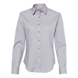 Women's Cotton/Poly Solid Point Collar Shirt