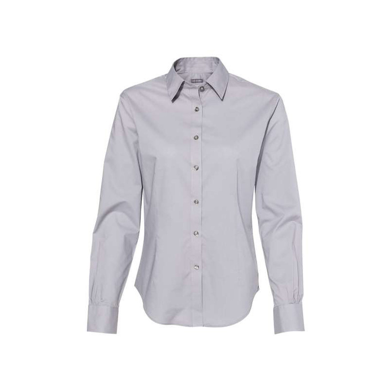 Women's Cotton/Poly Solid Point Collar Shirt