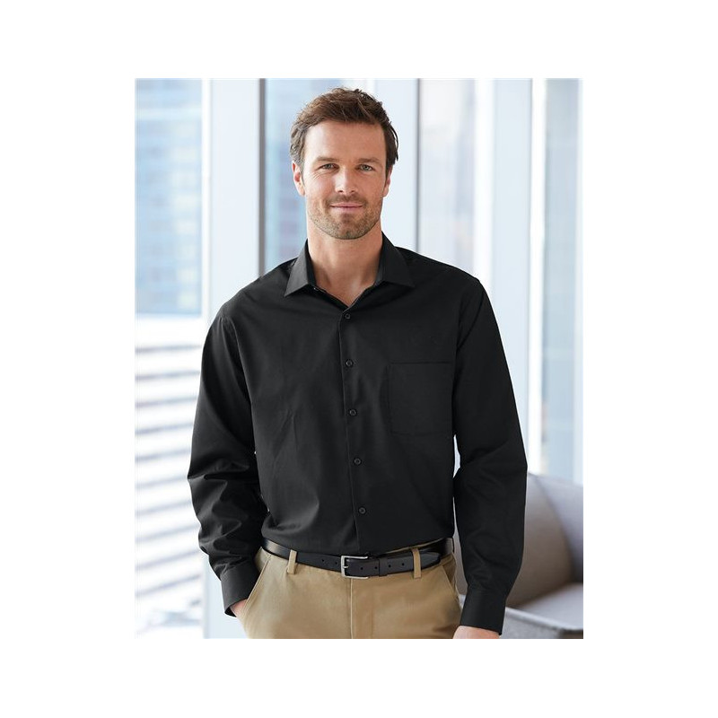 Broadcloth Point Collar Solid Shirt