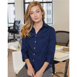 Women's Three-Quarter Sleeve Baby Twill Shirt
