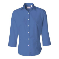 Women's Three-Quarter Sleeve Baby Twill Shirt