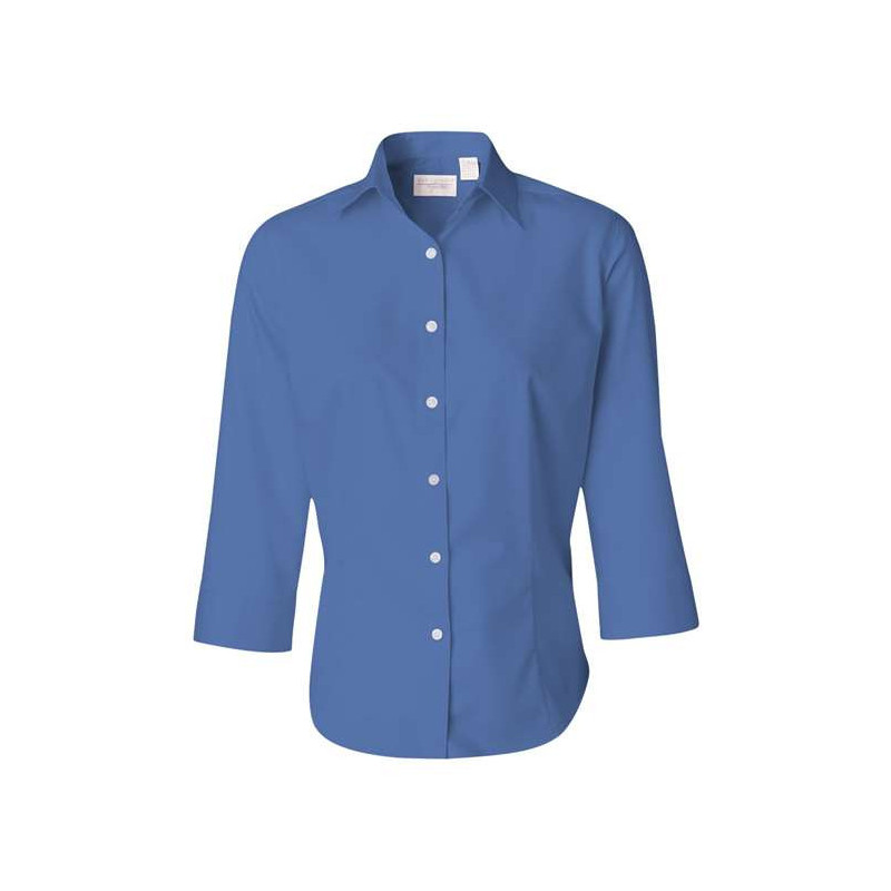 Women's Three-Quarter Sleeve Baby Twill Shirt