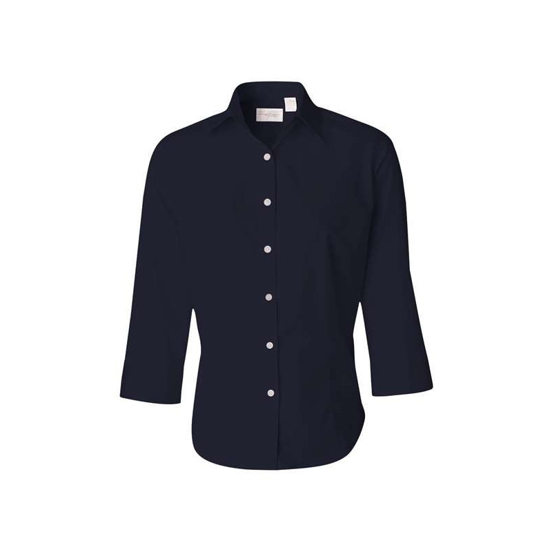 Women's Three-Quarter Sleeve Baby Twill Shirt