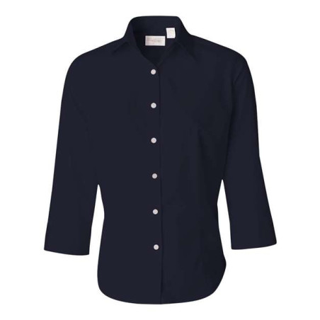 Women's Three-Quarter Sleeve Baby Twill Shirt