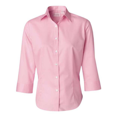 Women's Three-Quarter Sleeve Baby Twill Shirt