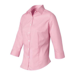 Women's Three-Quarter Sleeve Baby Twill Shirt