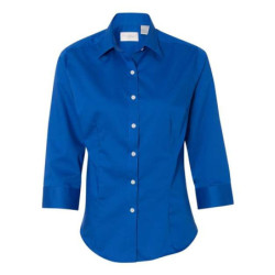 Women's Three-Quarter Sleeve Baby Twill Shirt