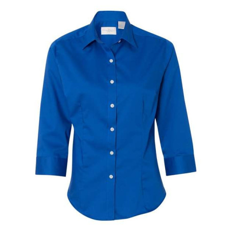 Women's Three-Quarter Sleeve Baby Twill Shirt