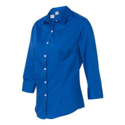 Women's Three-Quarter Sleeve Baby Twill Shirt