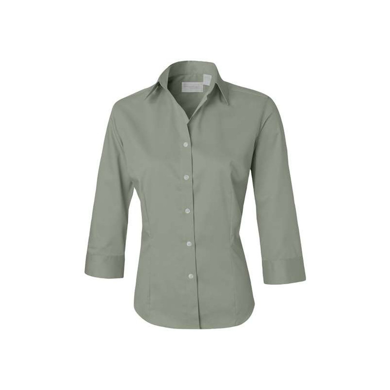 Women's Three-Quarter Sleeve Baby Twill Shirt