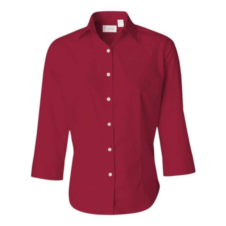 Women's Three-Quarter Sleeve Baby Twill Shirt