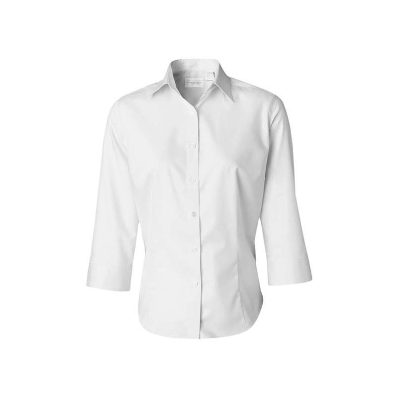Women's Three-Quarter Sleeve Baby Twill Shirt