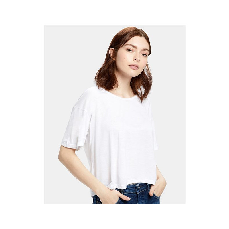Women's Boxy Open Neck Tee